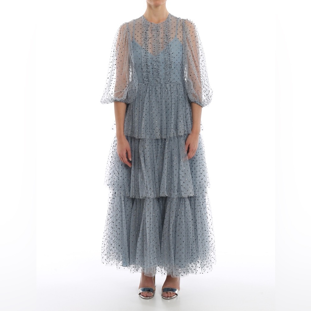 RED Valentino Glitter Polka Dot Tulle Dress